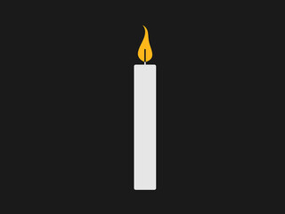 flat design candle vector illustration