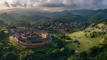 Aerial photos of Chinese scenery, natural scenery