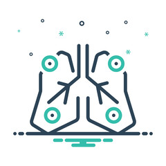 Fototapeta premium Mix icon for asthma
