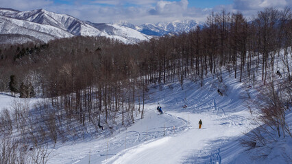 スキー場　ゲレンデ風景　白馬岩岳マウンテンリゾート