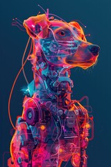 Cybernetic Canine: A Futuristic Fusion of Dog and Machine