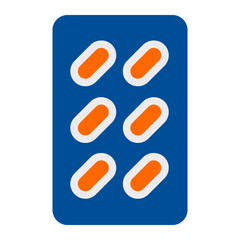 capsules strip, capsules, tablets, pills, strip, medicine, meds, pharmacy flat icon