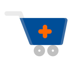 Obraz premium drugstore, cart, medicine, medical, pharmacy flat icon