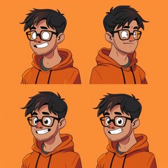 Animated Character in Different Poses