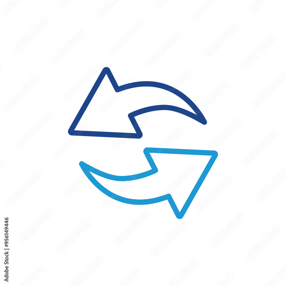 Poster reload icon, refresh symbol vector for web site computer and mobile app