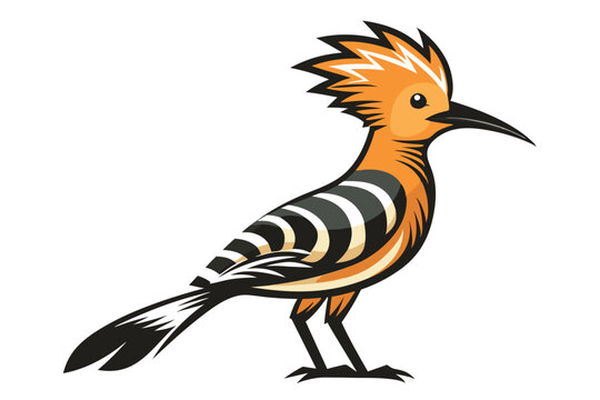 recommend clip art: Hoopoe black and white silhouette M.eps