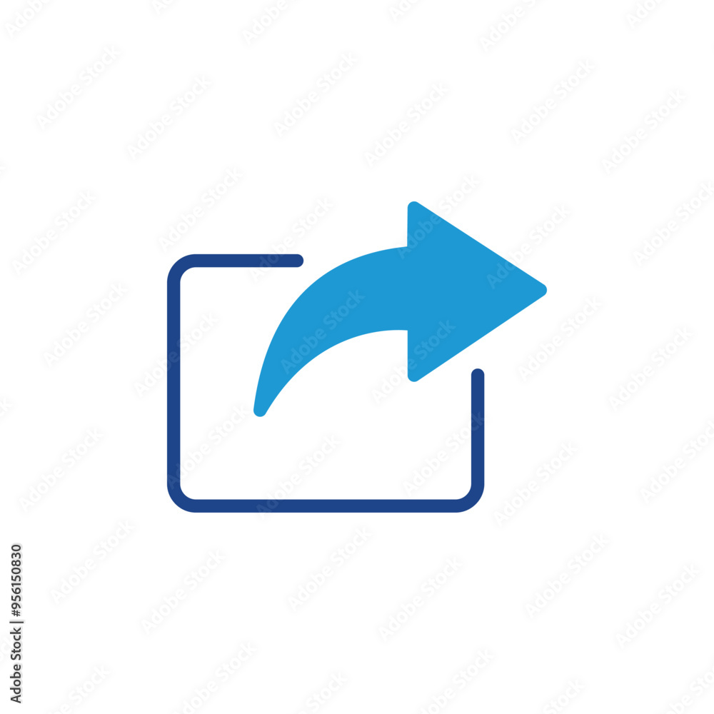 Poster share icon vector, share symbol for web for web site computer and mobile app