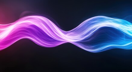Vibrant abstract waves of light