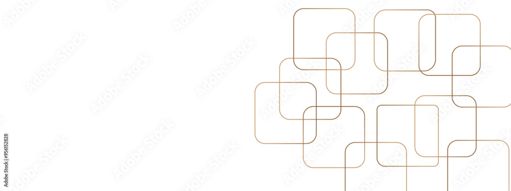 Poster modern white and gold abstract background, dynamic white shapes composition with golden lines.