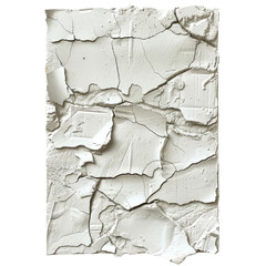 Cracked white surface with peeling texture, ideal for backgrounds and designs in industrial or vintage themes.