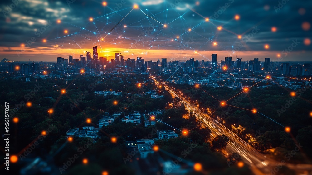 Wall mural electric grid modernization roadmap focusing smart grids renewable integration and decentralized ene