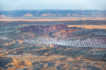 Aerial view on the Arches National Park, Utah