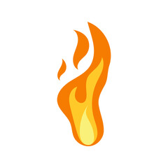 Cartoon fire. Flame of infernal fireballs,orange and yellow campfire, hot wildfire and bonfire, burn power. Hellfire burning icons isolated vector . Fireplace or camping activity.