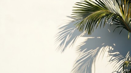 Palm Leaf Shadow on Blank Surface
