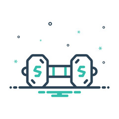 Mix icon for dumbbell