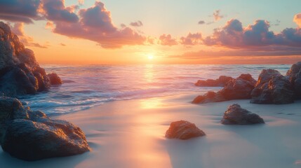 Seaside by the sunset