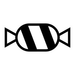 Sugar Sweet Candy Halloween Single Icon Glyph Style