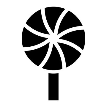 Lollipop Candy Sweet Sudar Halloween Single Icon Glyph Style