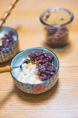 Asian Red Bean Soy Dessert，Low-calorie Asian desserts, healthy desserts, soy products, vegan desserts, vegan, fermented foods, rice products, soy products