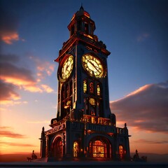 Clock, clock tower, clock design, mechanical, time, luxury watch, gold watch, table clock,