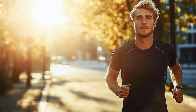 a man of athletic build is running