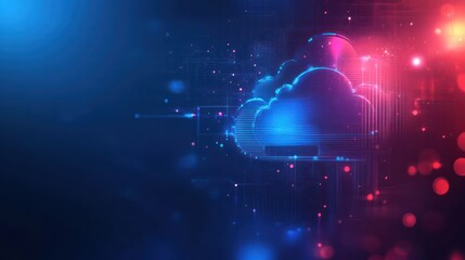 Naklejka premium Cloud Technology Design Template