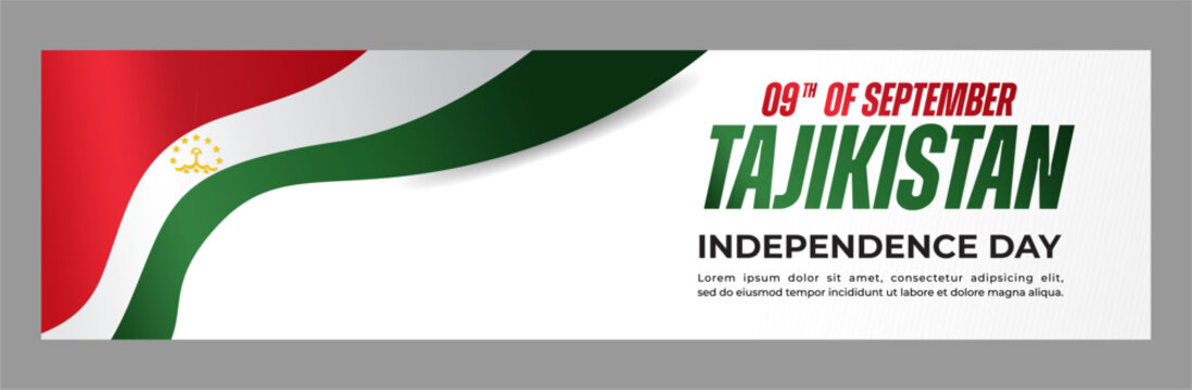 Vector Banner of Tajikistan Independence day, Vector banner