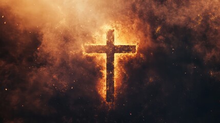 Fototapeta premium Burning Cross