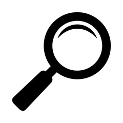 Magnifying glass icon, magnifier or loupe icon. Search icon.