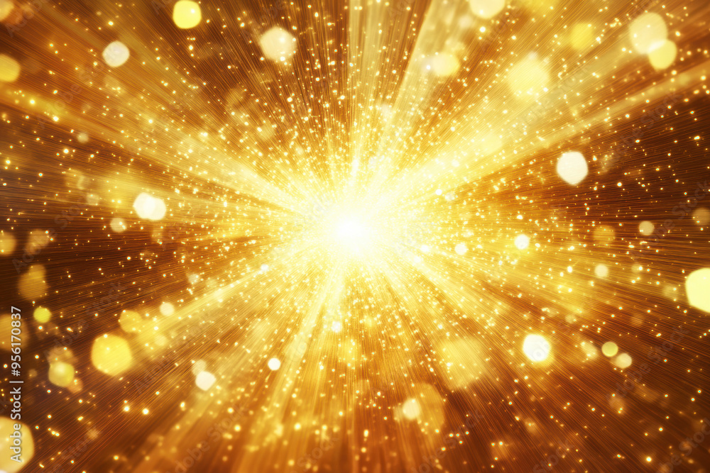 Sticker golden sparkle background.