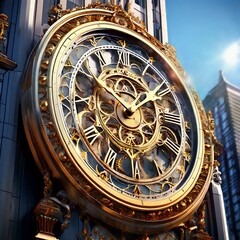 Fototapeta premium Clock, clock tower, clock design, mechanical, time, luxury watch, gold watch, table clock,