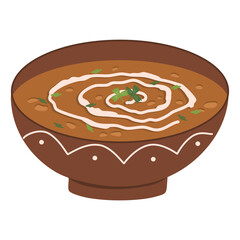 Dal makhani (or dal makhni), India curry made from lentils (urad)