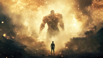 Illustration of David and Goliath