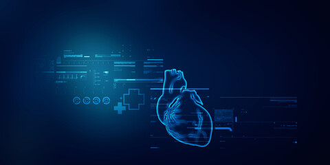 2d illustration  Anatomy of Human Heart 