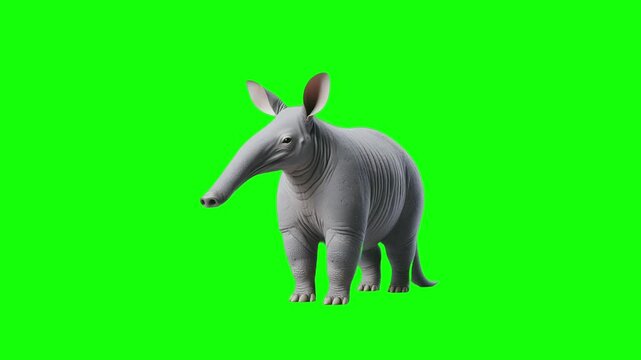 Green Screen Popup of an Aardvark