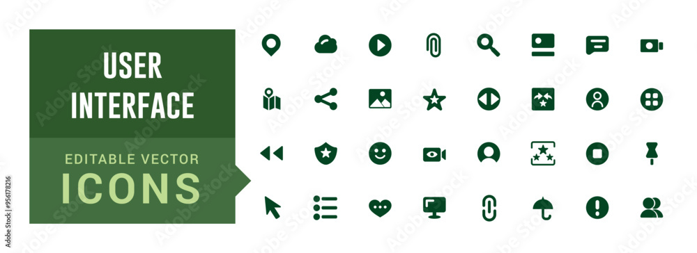 Poster solid ui icons for web and mobile design. contains such icons as home, arrows, message, phone, clock