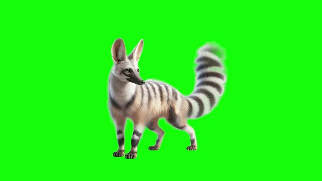 Green Screen Popup of an Aardwolf