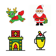 christmas icon set 