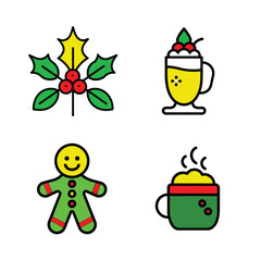 set of christmas icons