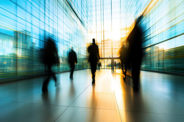 Blurred Business People.