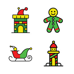 set of christmas icon