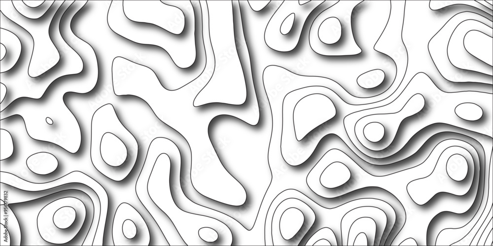 Aufkleber modern topographic map background geographic line map with elevation assignments. topographic canyon