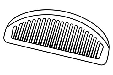 Hair comb line art 
