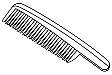 Hair comb line art 
