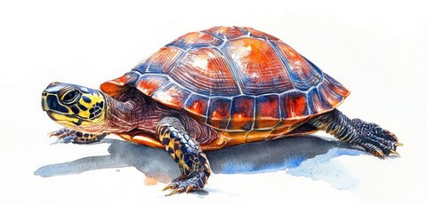 Fototapeta premium Watercolor painting of a turtle