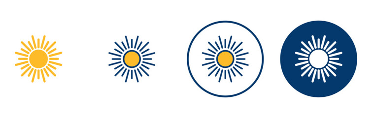 Sun icon vector isolated on white background. Sun vector icon
