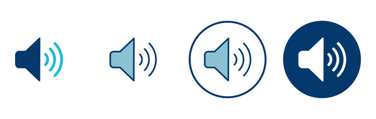 Speaker icon vector isolated on white background. Volume icon. Loudspeaker icon vector. Audio. Sound