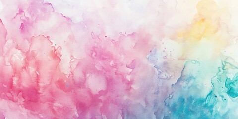 Fototapeta premium Watercolor illustration with a pastel background