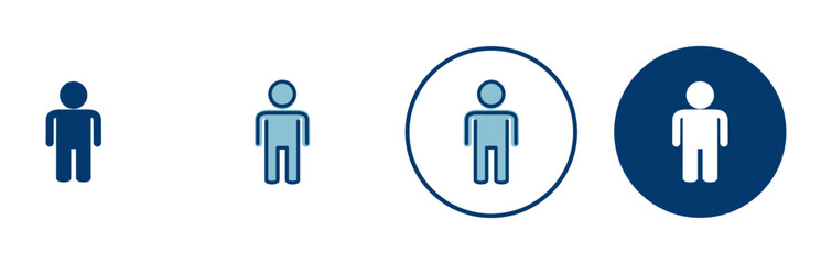 Obraz premium Man icon vector isolated on white background. male icon vector. human symbol