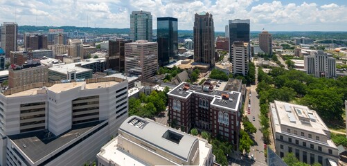 City skyline of downtown Birmingham, Alabama, United States.